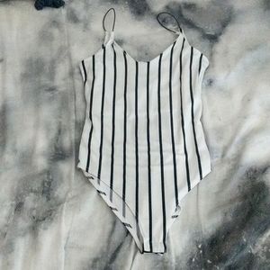 Gaze new black white bodysuit